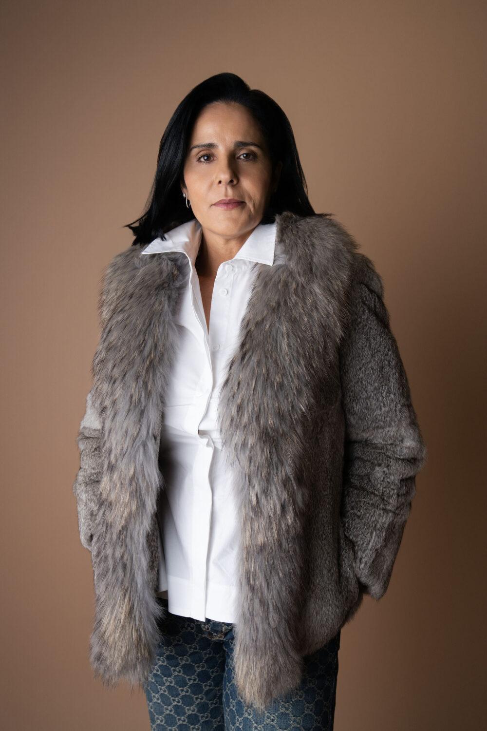 Casaco em Pêlo de coelho / raccoon